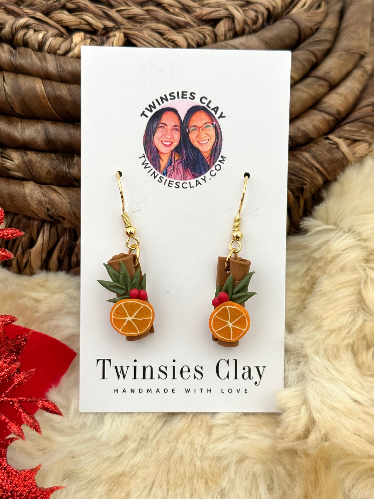 Citrus Cinnamon Earrings (small)