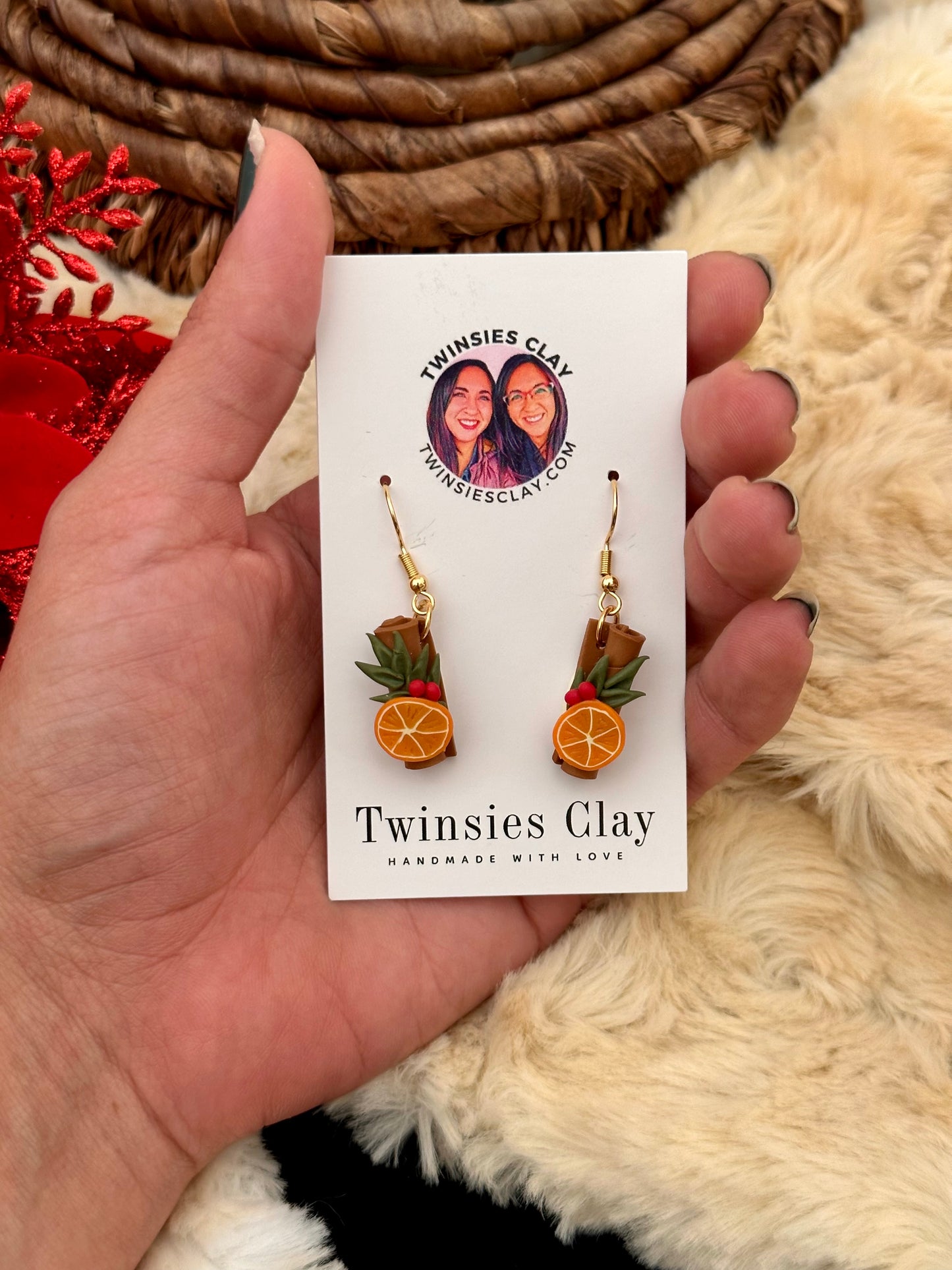 Citrus Cinnamon Earrings (small)