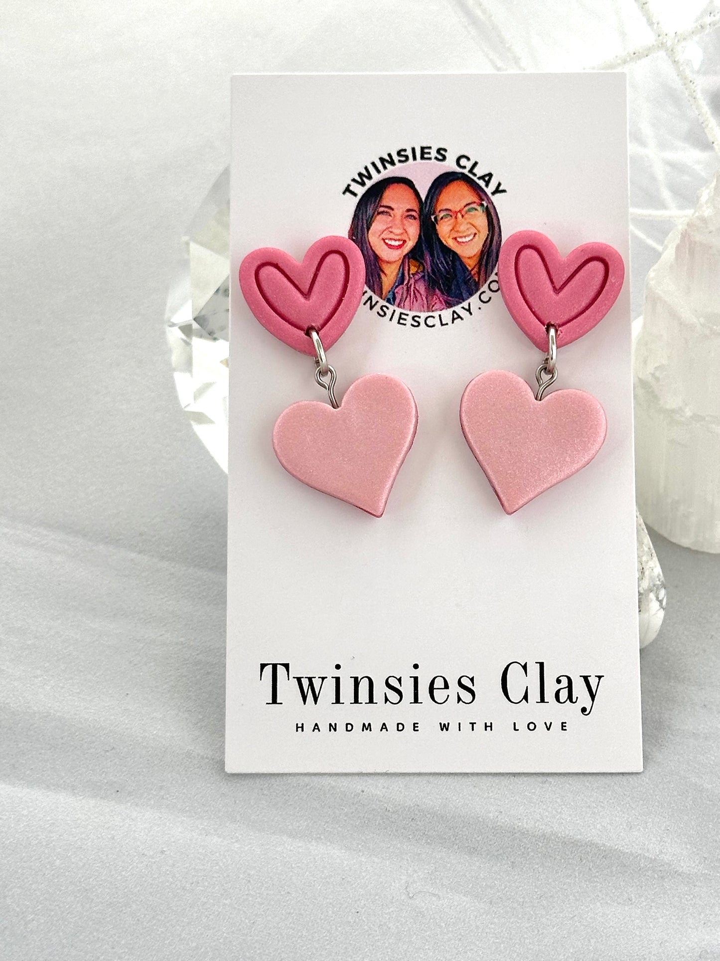 Heart Beaded Earrings