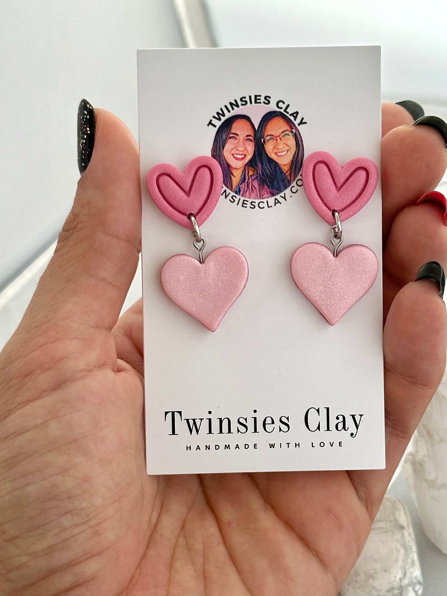 Heart Beaded Earrings