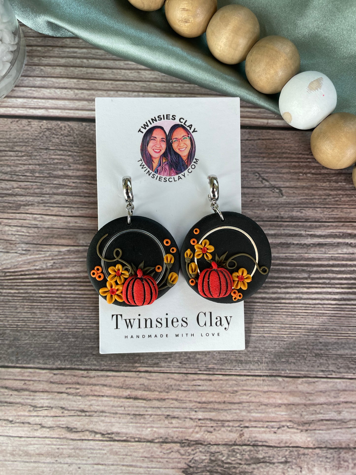 Pumpkin Floral Circles