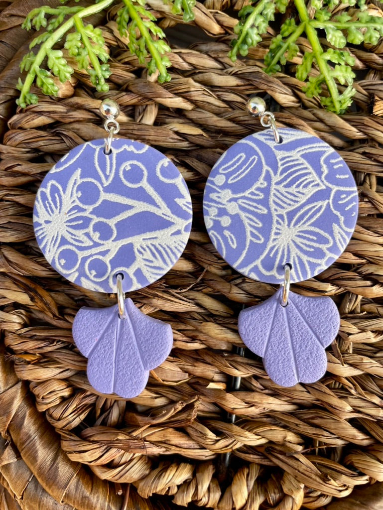 Purple Silkscreen Circles