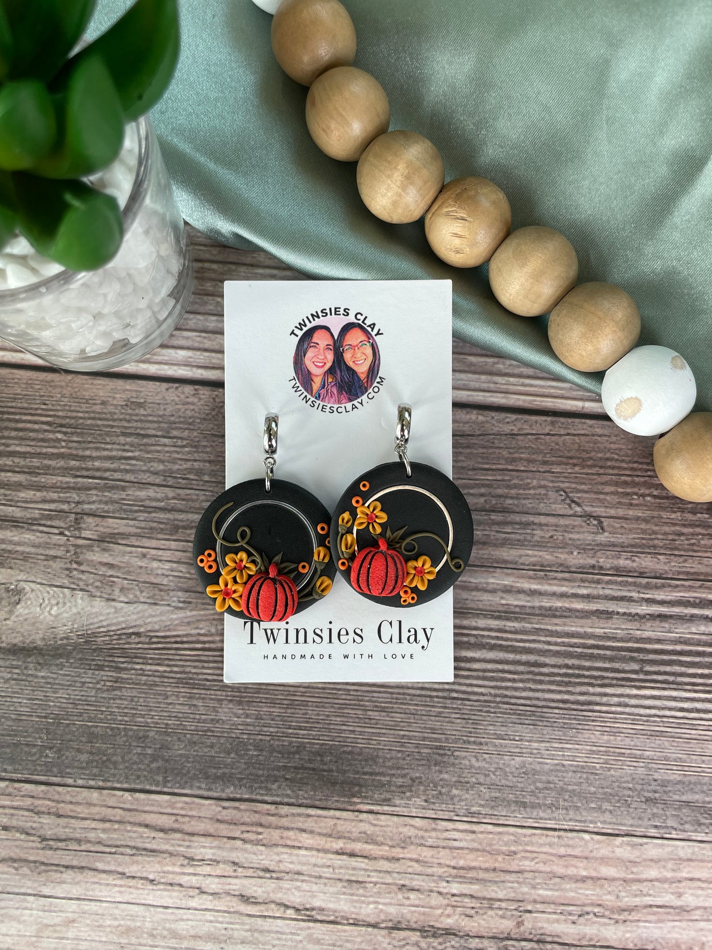 Pumpkin Floral Circles