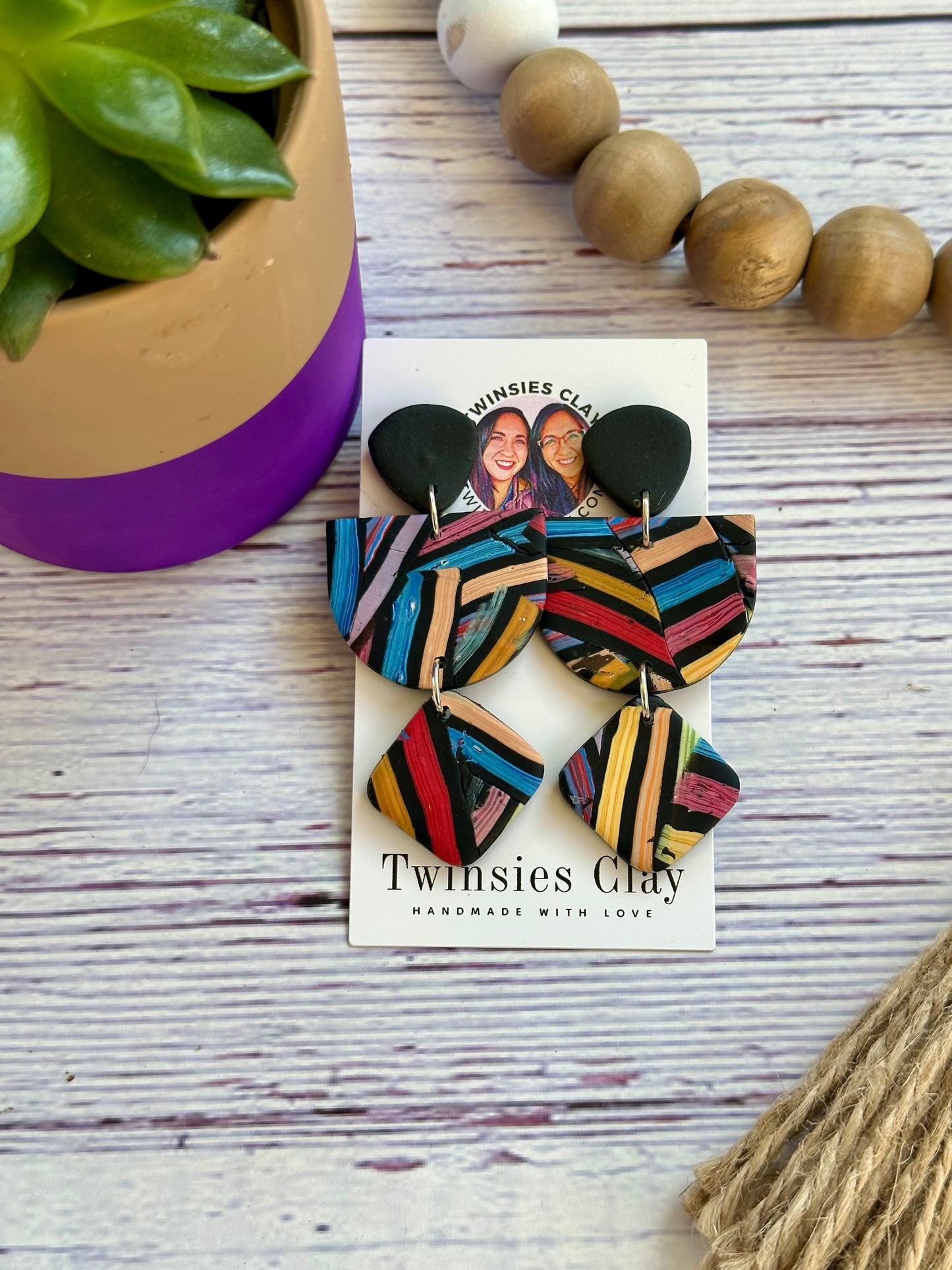 All the Colors Striped Earrings