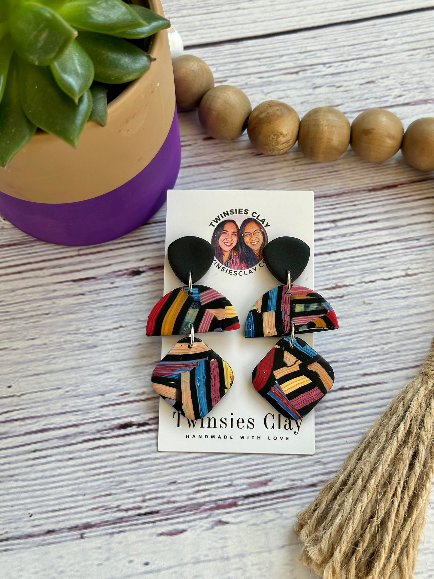 All the Colors Striped Earrings