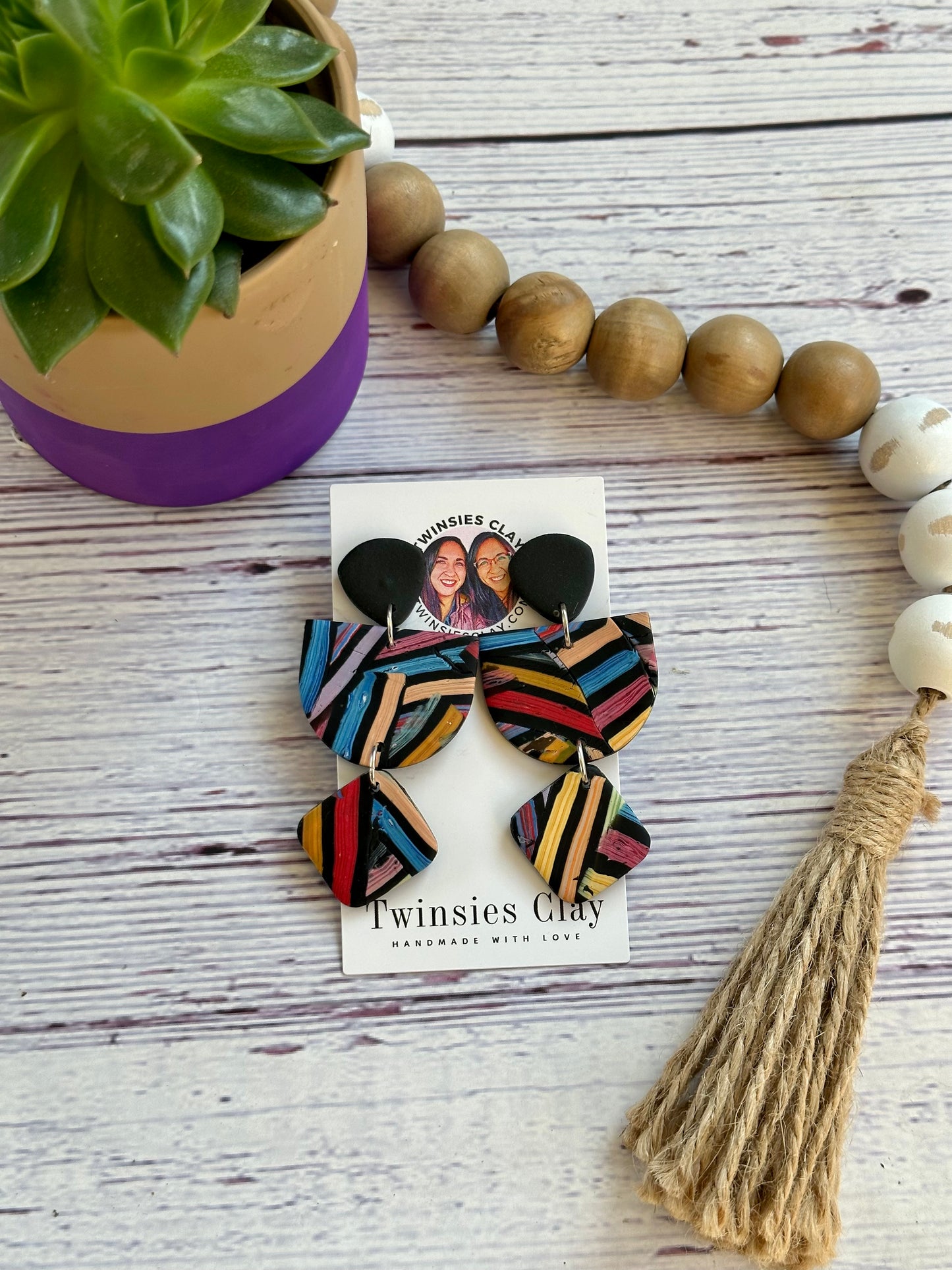 All the Colors Striped Earrings