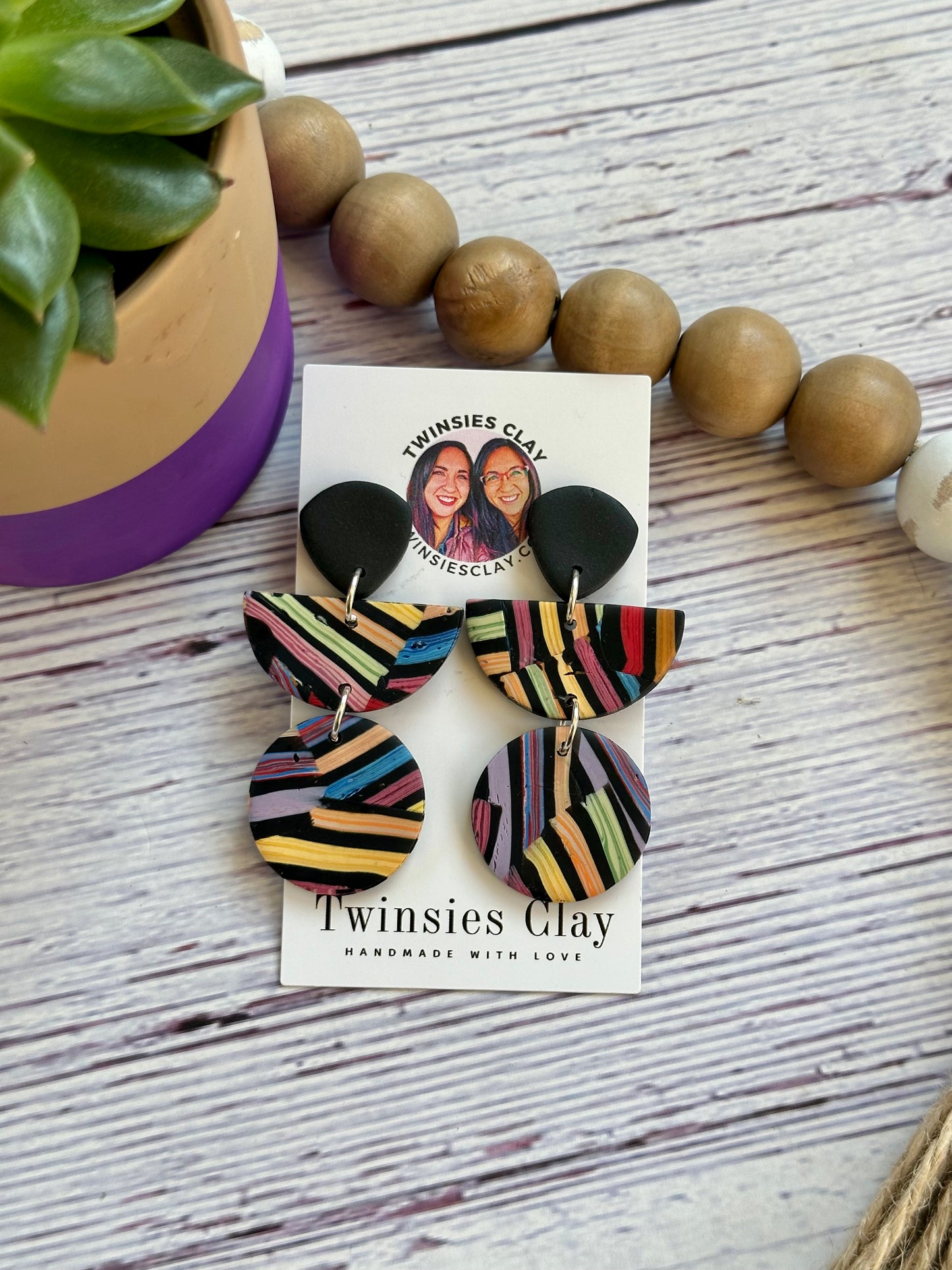All the Colors Striped Earrings