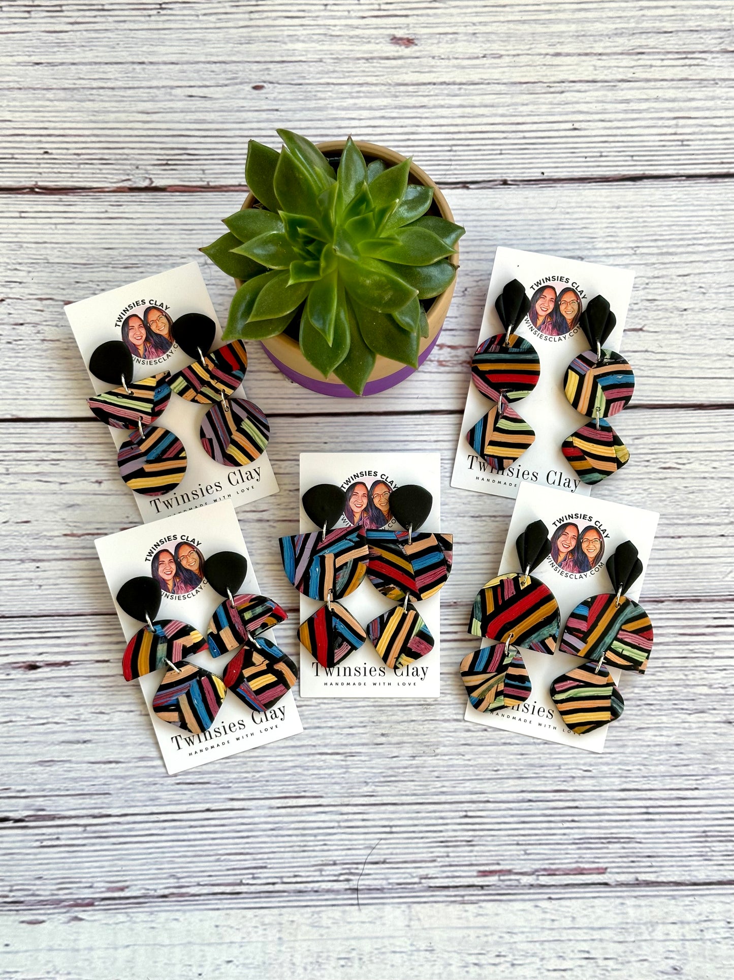 All the Colors Striped Earrings