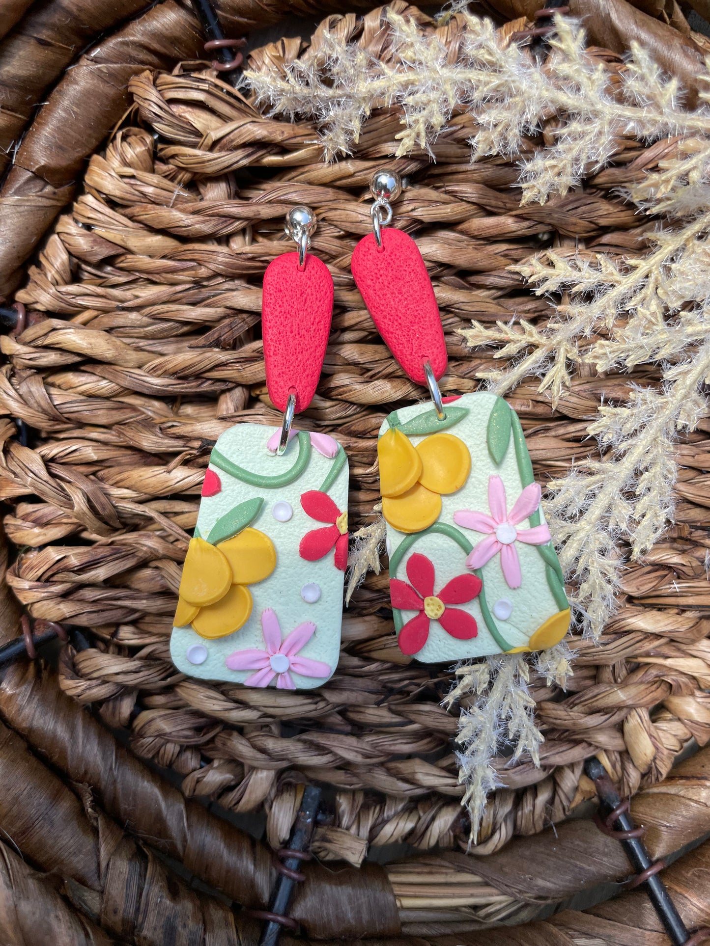 Embossed Red Floral Kandi