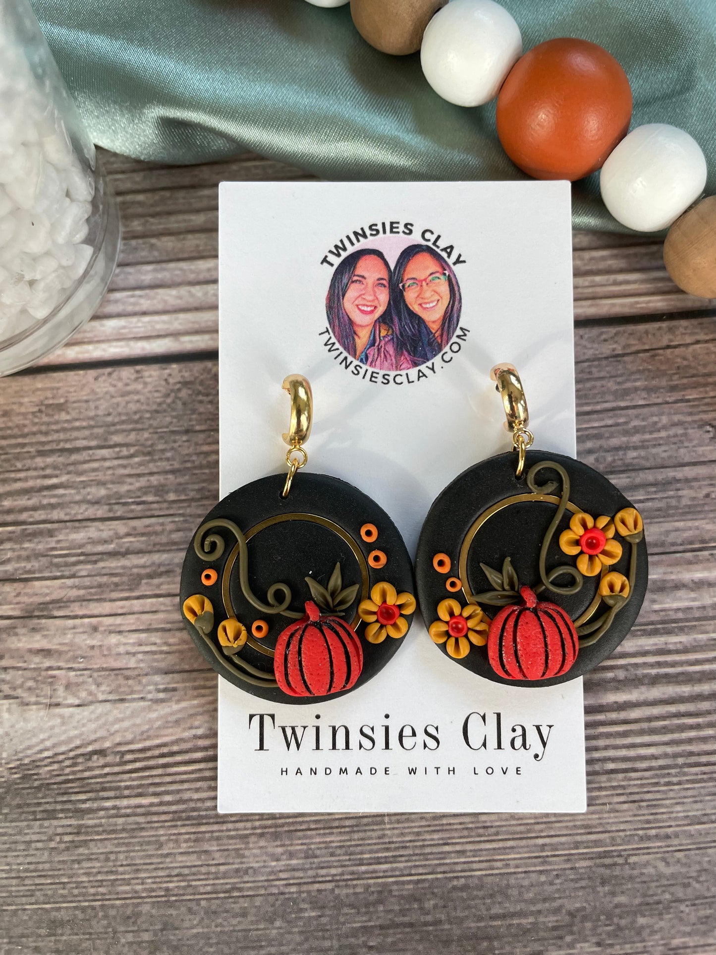 Pumpkin Floral Circles