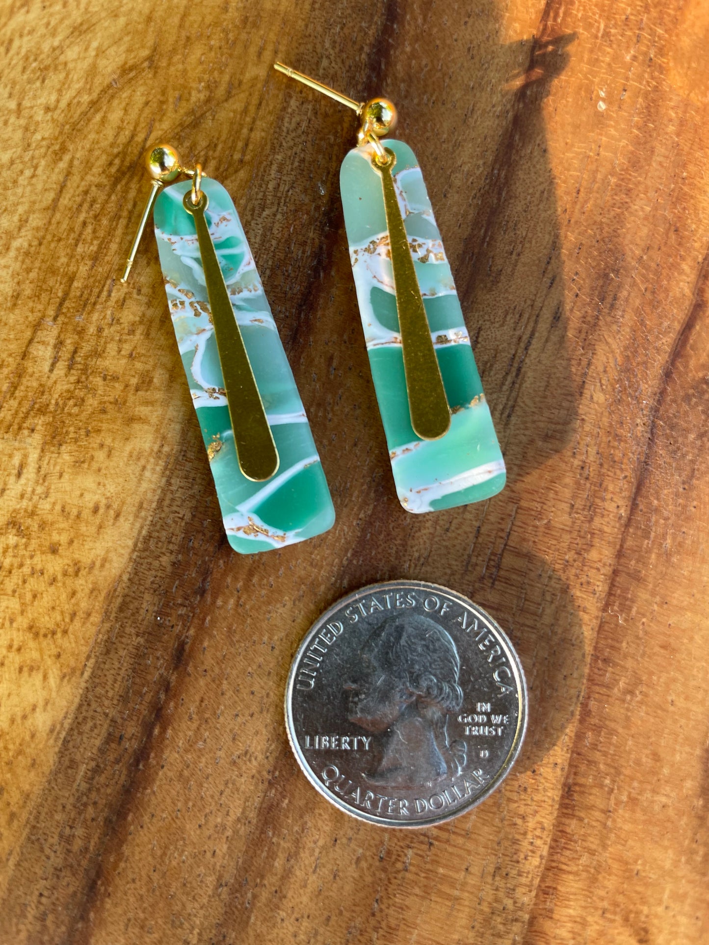 Faux Jade Lila Earrings