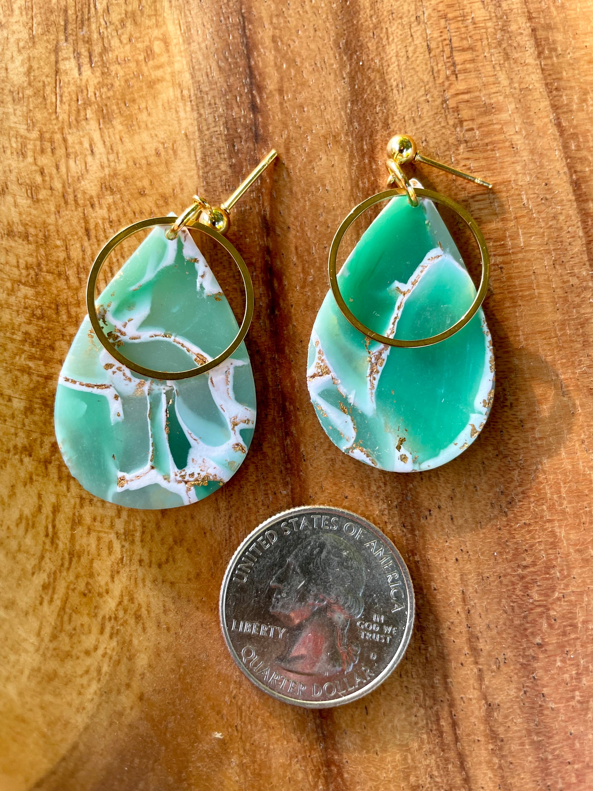 Faux shop jade earrings