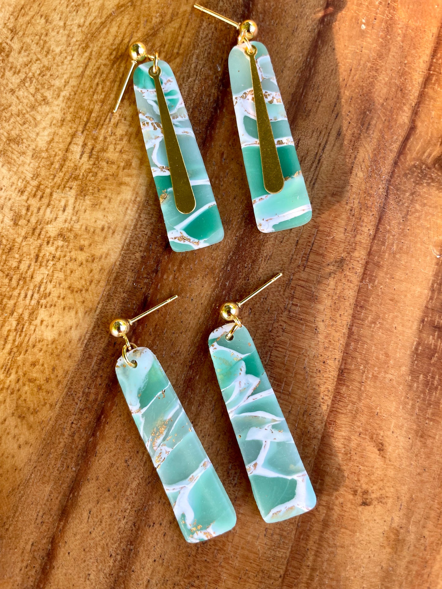 Faux Jade Lila Earrings